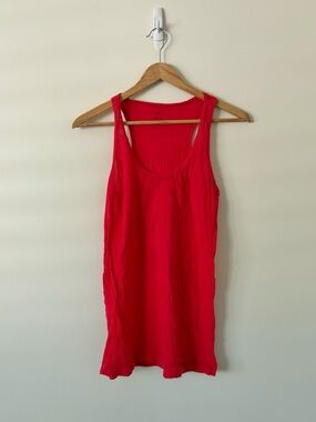 LNA Tomato Red Scoop Neck Tank Top